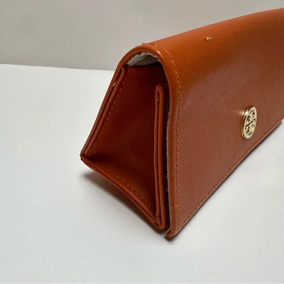 Tory Burch Classic Orange Glasses Case - Picture 4 of 8
